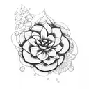 cyclamens in a flowerpot tattoo design idea