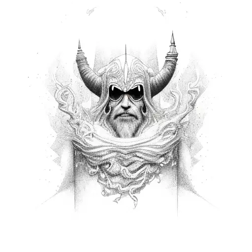 wizard tattoo design idea