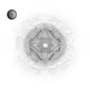 dmt molecules with universe vibe tattoo design idea