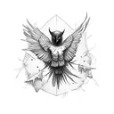 scarecrow with raven tattoo design idea