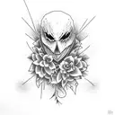 scarecrow with raven tattoo design idea