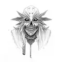 scarecrow with raven tattoo design idea