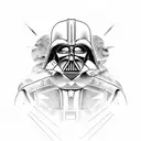 darth Vader wearing a Seattle mariners jersey tattoo design idea