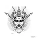 goddess kali tattoo design idea