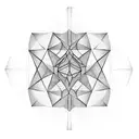 Fine line geometric lines with graph and dot work tattoo design idea