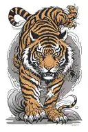 Vietnamese Tiger tattoo design idea