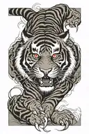 Vietnamese Tiger tattoo design idea