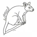 kangaroo, koala, kiwi bird wearing tattoo design idea