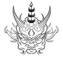 Hannya mask tattoo design idea