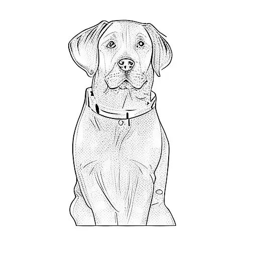 a labrador retriever tattoo design idea