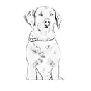 a labrador retriever tattoo design idea