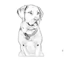 a labrador retriever tattoo design idea