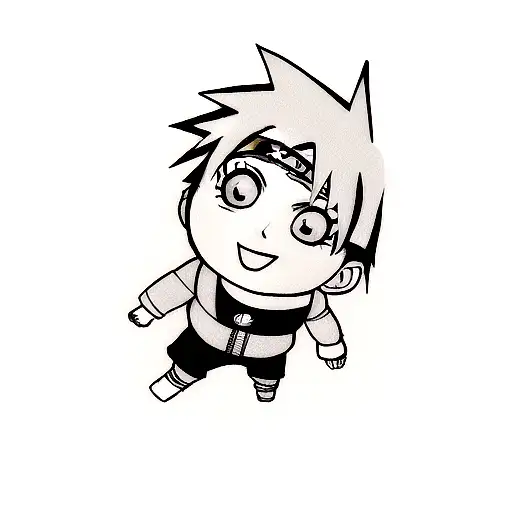 naruto pixar 3D realista tattoo design idea