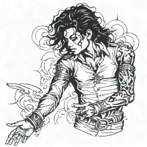 Michael Jackson sleeve tattoo design idea