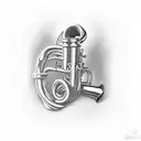 policeman , trumpet tattoo design idea