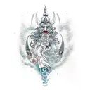 sui generis with poseidon tattoo design idea