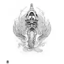 sui generis with poseidon tattoo design idea