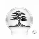 Broken Light Bulb with bonsai tree growing out  tattoo design idea