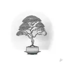 Broken Light Bulb with bonsai tree growing out  tattoo design idea
