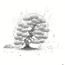 Broken Light Bulb with bonsai tree growing out  tattoo design idea