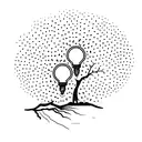 Broken Light Bulb with bonsai tree growing out the light Bulb  tattoo design idea