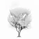different trees in a row around the wrist tattoo design idea