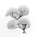 different trees in a row around the wrist tattoo design idea