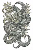 scorpion and snake tattoo design idea