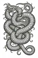 scorpion and snake tattoo design idea