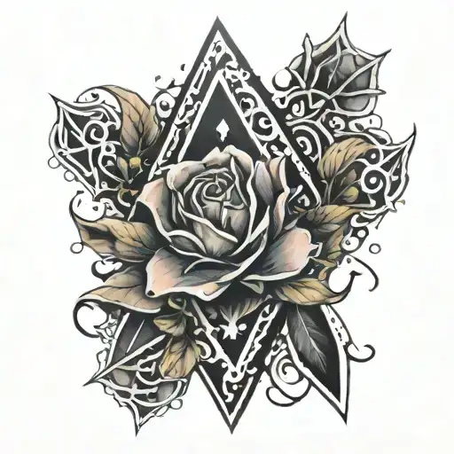 shards of narsil with black Salamanda wrapped around  tattoo design idea