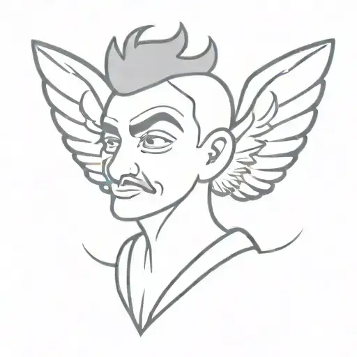cherub Barbershop tattoo design idea