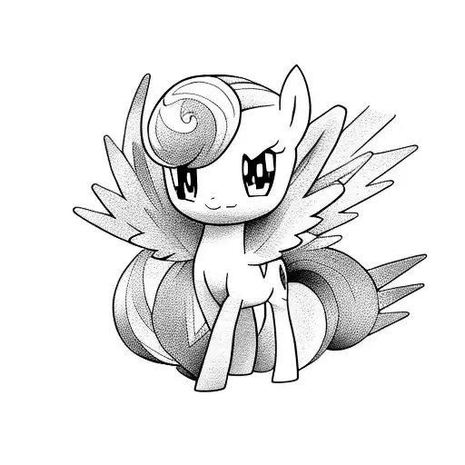 pokemon my little pony together tattoo design idea