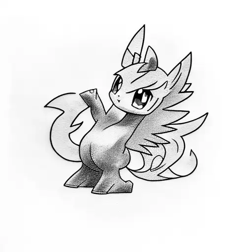 pokemon and my little pony together tattoo design idea
