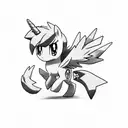 pokemon and my little pony together tattoo design idea