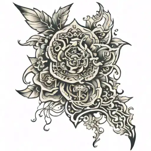 Left arm tattoo that goes from shoulder to elbow to wrist and has something in common with DrumAndBass plus it must be s tattoo design idea