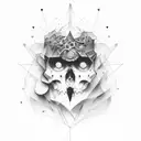 Darkness as a subject in abstract art tattoo design idea