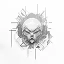 Darkness as a subject in abstract art tattoo design idea