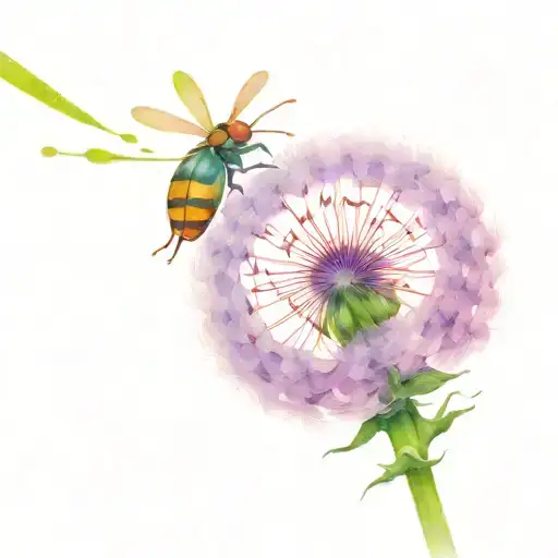 flick from a bugs life riding on a dandelion tattoo design idea