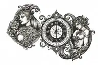 Virgo Libra Capricorn merged tattoo design idea