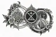 Virgo Libra Capricorn merged tattoo design idea