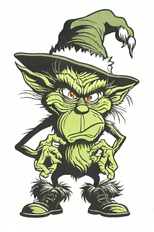 grinch, funny, tattoo design idea
