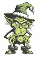 grinch, funny, tattoo design idea