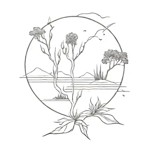 Lena river delta tattoo design idea