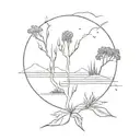 Lena river delta tattoo design idea