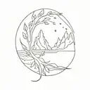 Lena river delta tattoo design idea
