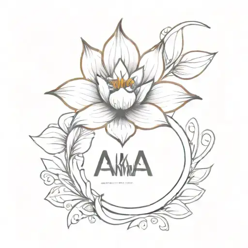 With The Loving Memory of Akshaya tattoo design idea