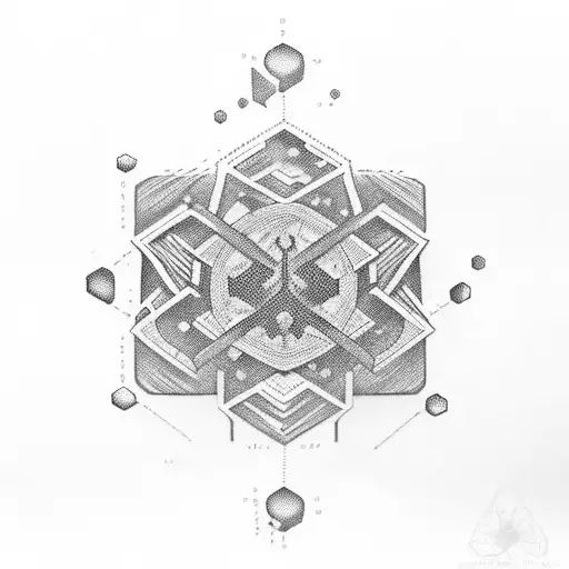 THC chemical structure tattoo design idea