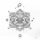 THC chemical structure tattoo design idea