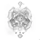 THC chemical structure tattoo design idea