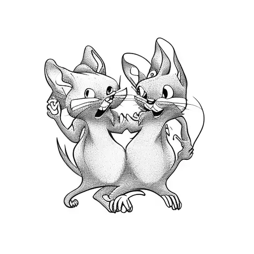 tom and jerry tattoo design idea